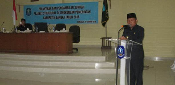 Pelantikan Pejabat Stuktural di Lingkungan Pemerintah Kabupaten Bangka