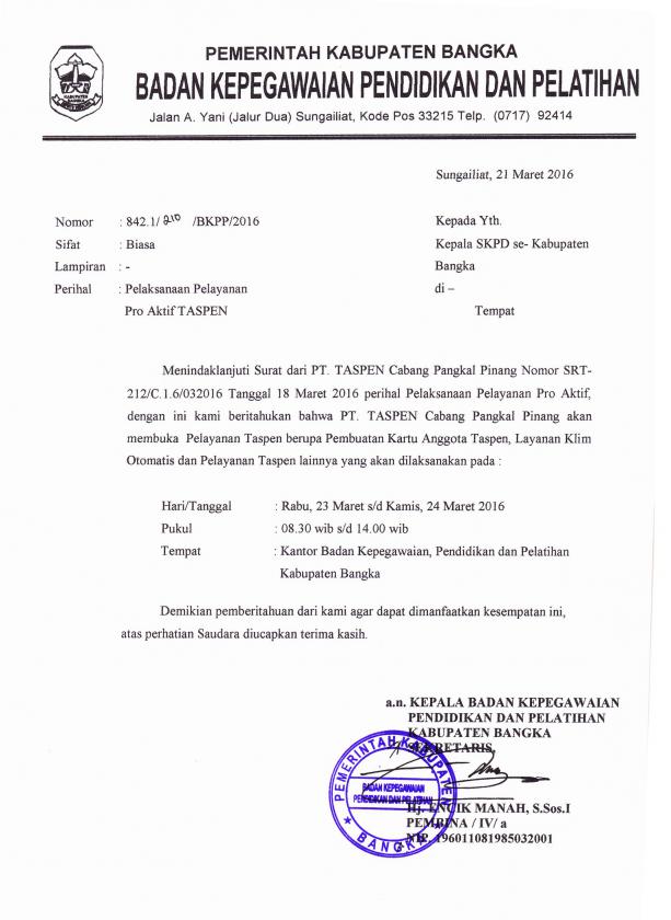 Pelaksanaan Pelayanan Pro Aktif TASPEN